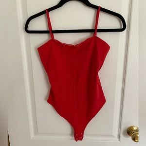 Garage red bodysuit